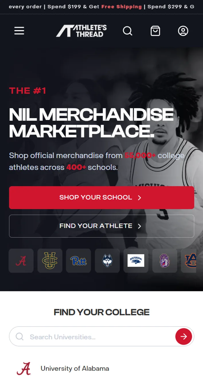 Athlete's Thread mobile preview