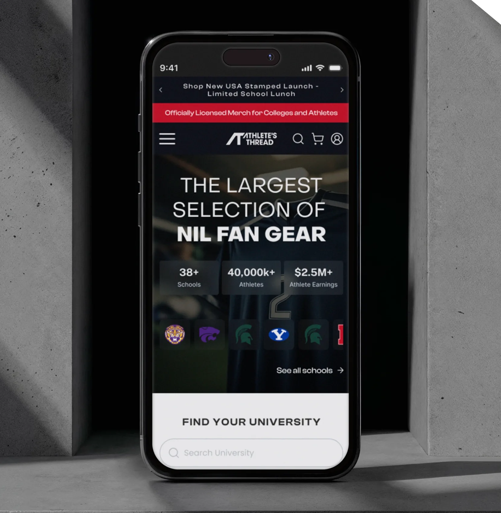 NIL fan gear storefront