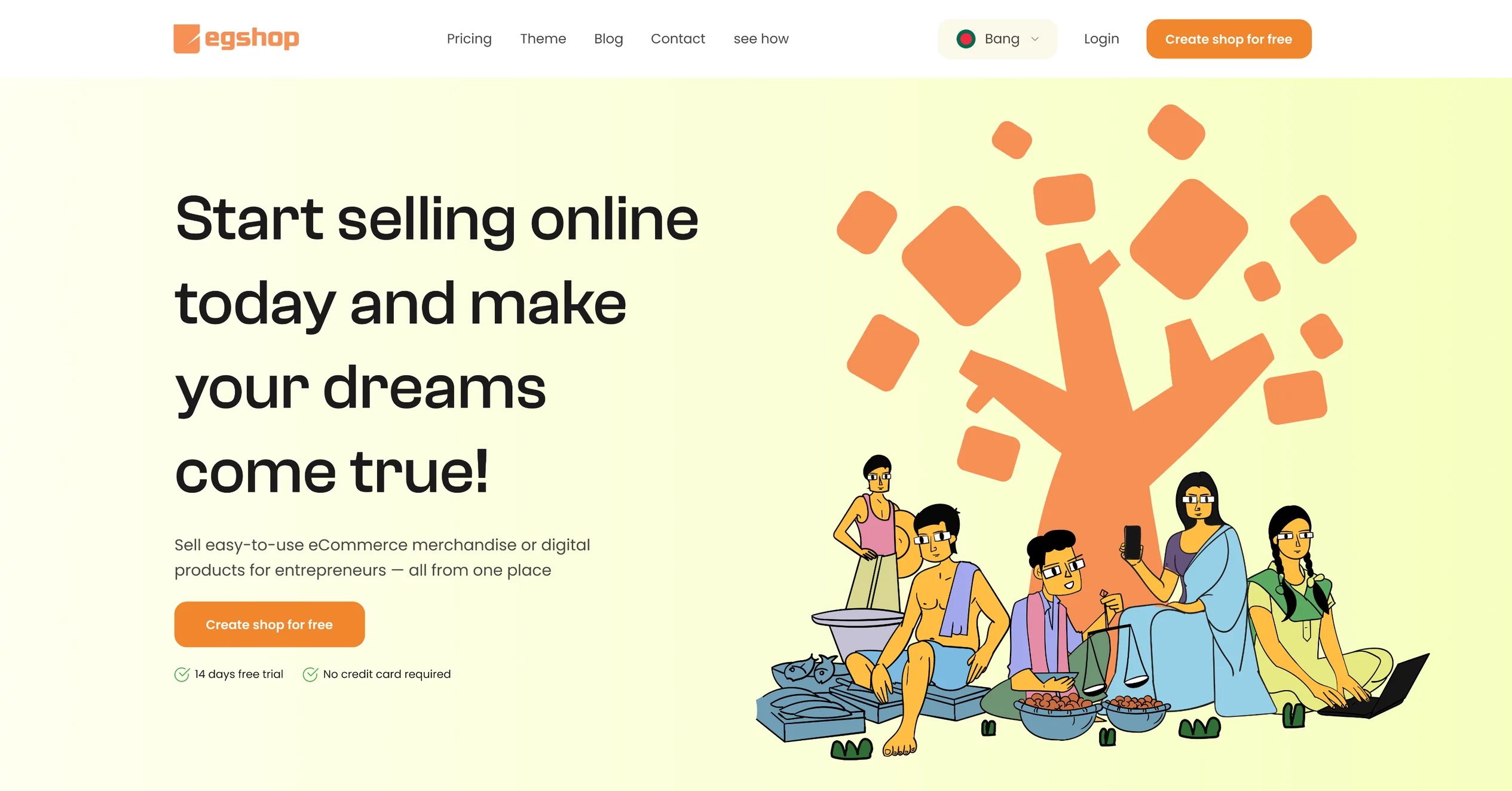 Egshop desktop preview
