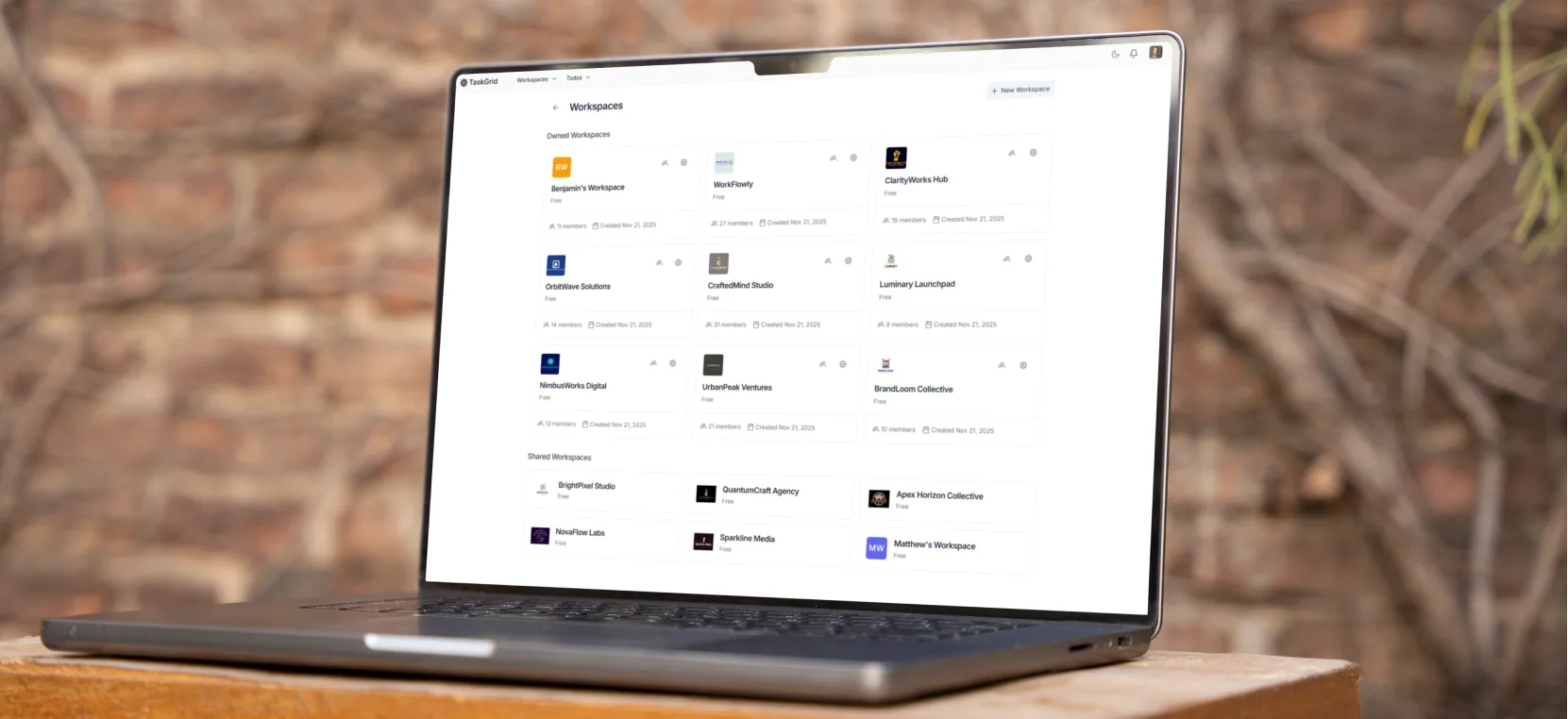 TaskGrid project board